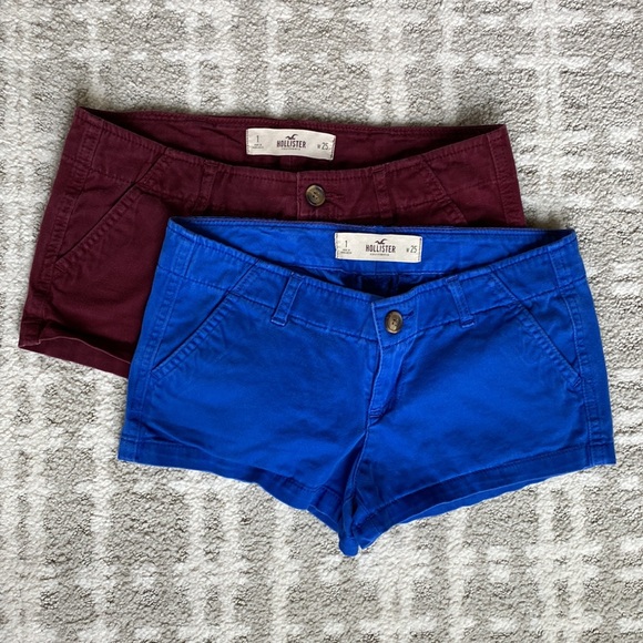 •Hollister• (2) Low-Rise Cargo Short Shorts - Picture 1 of 16